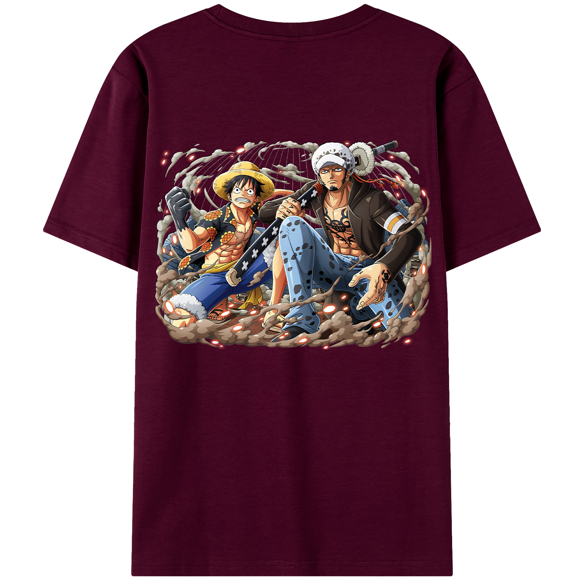 ワンピース モンキー・D・ルフィ ONE PIECE Monkey D. Luffy レディース半袖Tシャツ(バックプリント)